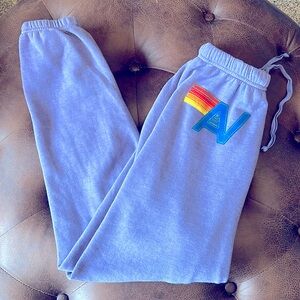 Aviator nation fall 2024 purple sweatpants size small